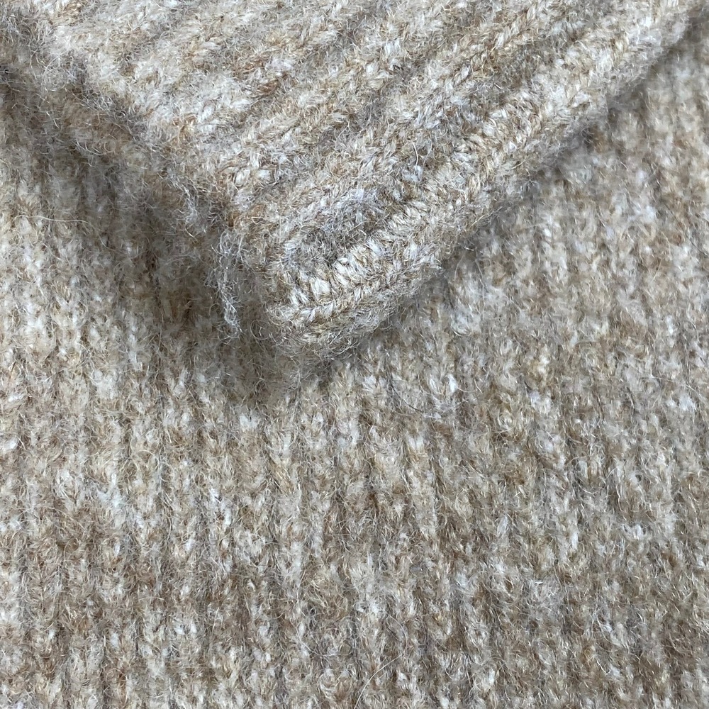 The Good Friends Women Sweater L Beige Wool Blend Back Tie Ribbon Balloon Sleeve - Picture 8 of 12